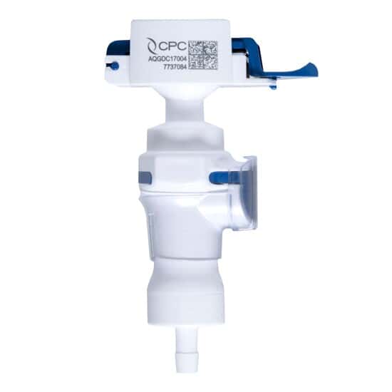 CPC (Colder) AseptiQuik® G DC Quick-Disconnect Fitting, Genderless Hose Barb, Polycarbonate, Valved, 3/8