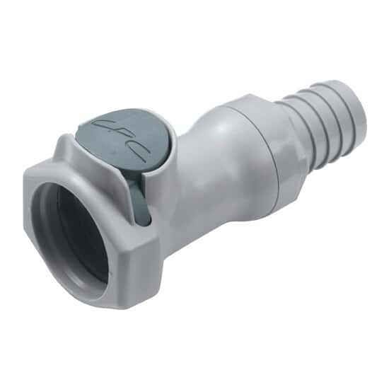 CPC (Colder) HFCD12 Quick-Disconnect Fitting, Hose Barb Body, Polypropylene, Valved, 5/8