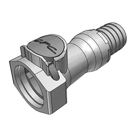 CPC (Colder) HFCD12 Quick-Disconnect Fitting, Hose Barb Body, Polypropylene, Valved, 3/4
