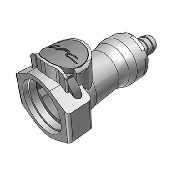 CPC (Colder) HFCD12 Quick-Disconnect Fitting, Hose Barb Body, Polypropylene, Valved, 3/8