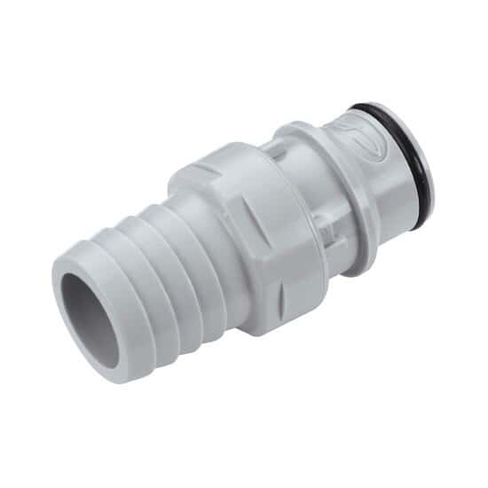 CPC (Colder) HFCD12 Quick-Disconnect Fitting, Hose Barb Insert, Polypropylene, Valved, 3/4
