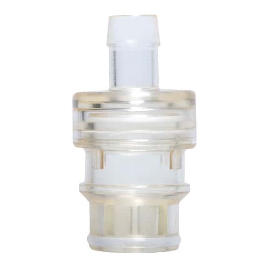 CPC (Colder) HFC39 Quick-Disconnect Fitting, Hose Barb Insert, Polysulfone with Stainless Steel Valve, 1/2