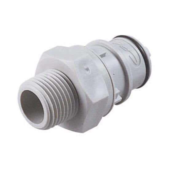 CPC (Colder) HFCD12 Quick-Disconnect Fitting, Threaded Insert, Polypropylene, Valved, 3/8