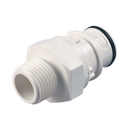 CPC (Colder) HFCD35 Quick-Disconnect Fitting, Threaded Insert, Polysulfone, Valved, 1/2