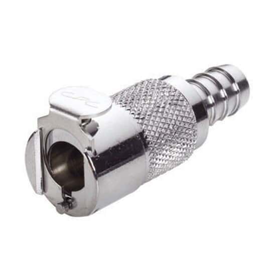 CPC (Colder) LC Quick-Disconnect Fittings, Hose Barb Body, Chrome-Plated Brass, Non-Valved, 3/8