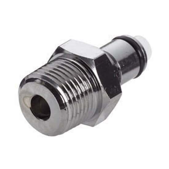CPC (Colder) LCD Quick-Disconnect Fitting, Threaded Insert, Chrome-Plated Brass, Valved, 3/8
