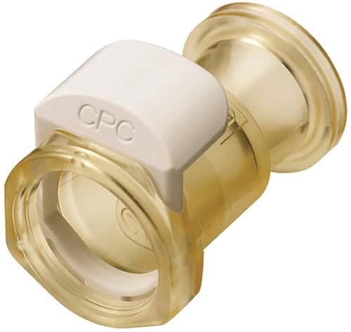 CPC (Colder) MPX® Quick-Disconnect Fitting, Sanitary Body, Polysulfone, Non-Valved, 3/4