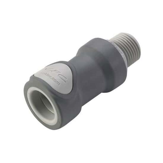 CPC (Colder) NS6 Quick-Disconnect Fittings, Threaded Body, Polypropylene, Valved, 1/2