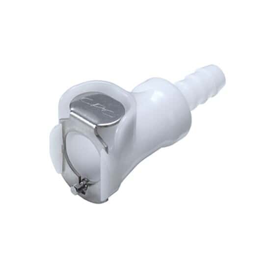 CPC (Colder) PLC Quick-Disconnect Fittings, Hose Barb Body, Acetal, Non-Valved, 1/4