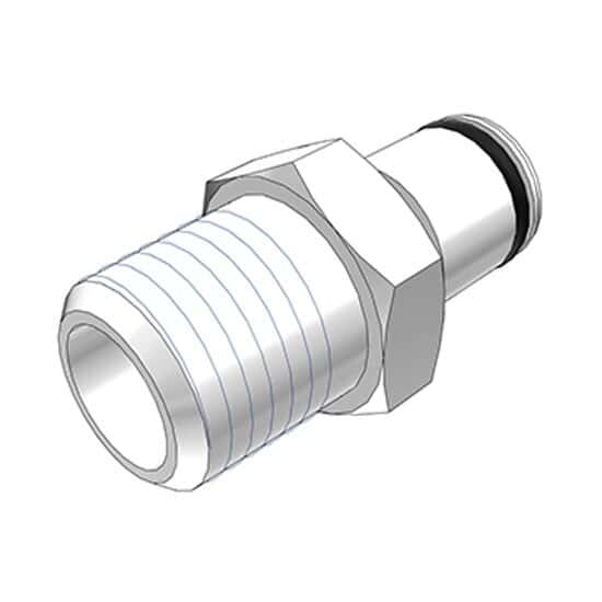 CPC (Colder) PLC Quick-Disconnect Fitting, Threaded Insert, Acetal, Non-Valved, 1/4