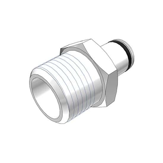 CPC (Colder) PLC Quick-Disconnect Fitting, Threaded Insert, Acetal, Non-Valved, 3/8