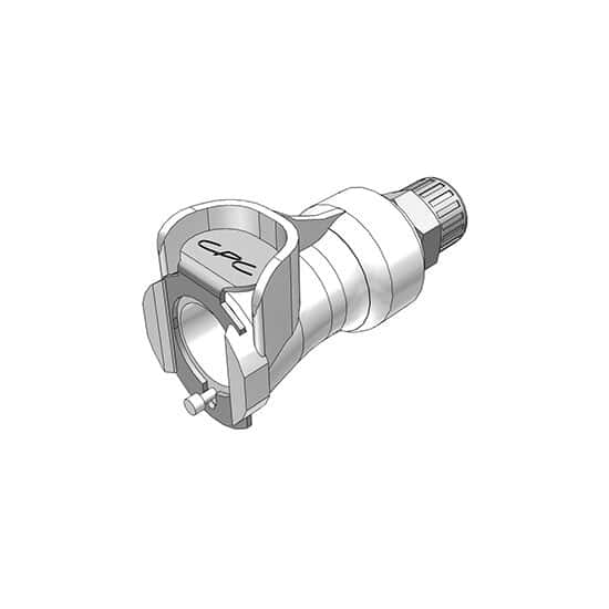 CPC (Colder) PLCD Quick-Disconnect Fitting, PTF Body, Acetal, Valved, 1/4