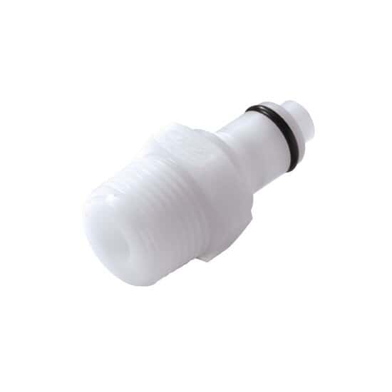 CPC (Colder) PLCD Quick-Disconnect Fittings,  Threaded Insert, Acetal, Valved, 3/8