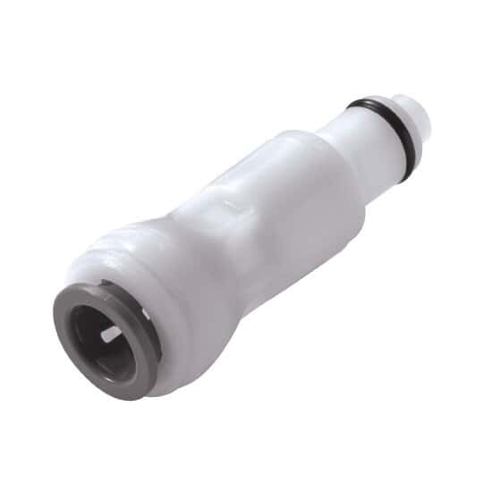 CPC (Colder) PLCD Quick-Disconnect Fitting, JG Insert, Acetal, Valved, 3/8