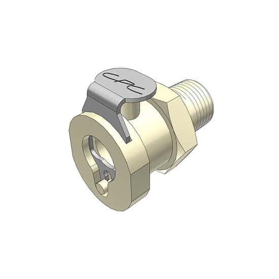 CPC (Colder) PMCD12 Quick-Disconnect Fitting, Threaded Body, Polypropylene, Valved, 1/8
