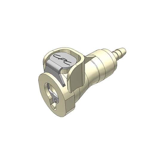 CPC (Colder) PMCD12 Quick-Disconnect Fitting, Hose Barb Body, Polypropylene, Valved, 1/8
