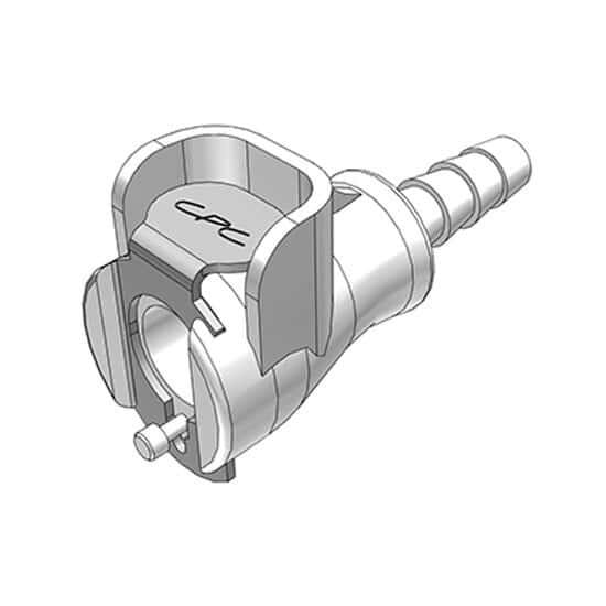 CPC (Colder) PMCD Quick-Disconnect Fitting, Hose Barb Body, Acetal, Valved, 3/16