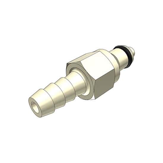 CPC (Colder) PMCD12 Quick-Disconnect Fitting, Hose Barb Insert, Polypropylene, Valved, 1/4