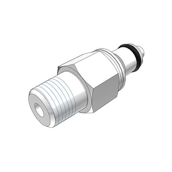CPC (Colder) PMCD Quick-Disconnect Fitting, Threaded Insert, Acetal, Valved, 1/8