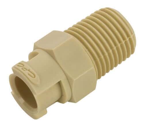 CPC (Colder) Miniature Quick-Disconnect Fitting, Threaded Body, Polypropylene, Straight-Through, 1/8