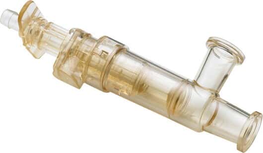 CPC (Colder) Steam-Thru® II Sanitary Steam-in-Place Connector, Two Cycle, Polysulfone with Polycarbonate Sleeve, 1/2