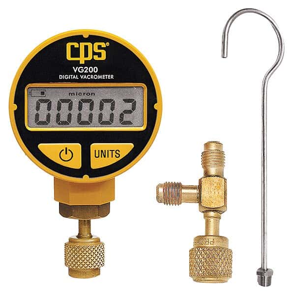 CPS Products VG200 Portable Digital Vacuum Gauge, LCD, atmospheric to 0