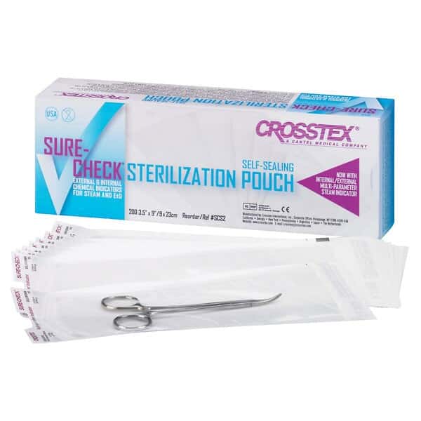 Crosstex Self-Seal Sterilization Pouches, Multiparameter, 3.5