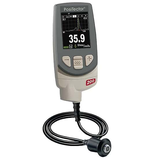 DeFelsko PosiTector 200B3 Coating Thickness Gauge, Non-Metals, 0.5-40 mils
