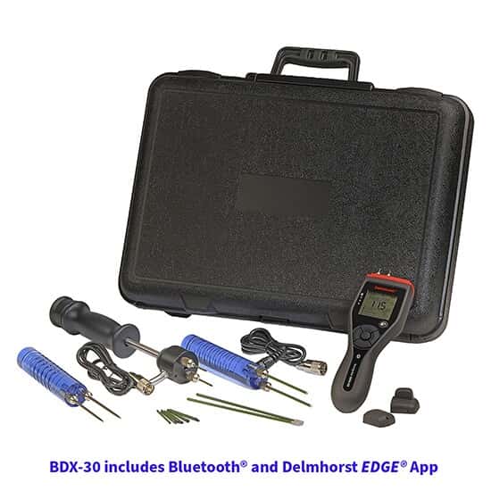 Delmhorst BDX-30 Digital Pin Moisture Meter with Bluetooth® Connectivity, Contractor/EIFS Package