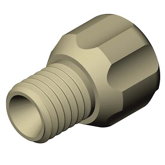 Diba OmniLok™ Short Thread Tubing End Fitting, inverted cone, 1/8"OD