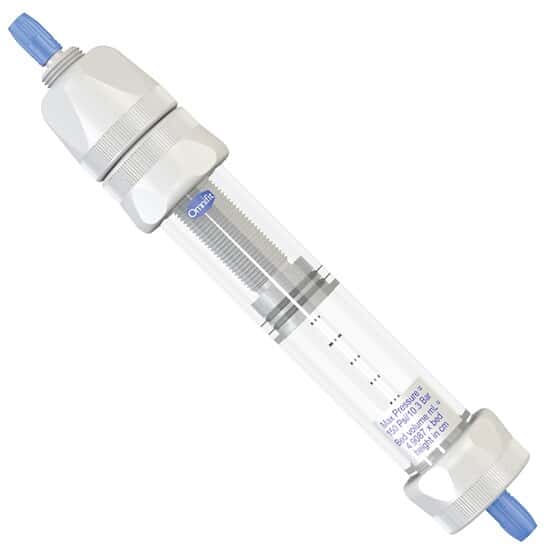 Diba Omnifit® EZ Chromatography Column with 1 Fixed & 1 Adjustable Endpiece, 15 mm ID x 100 mm L