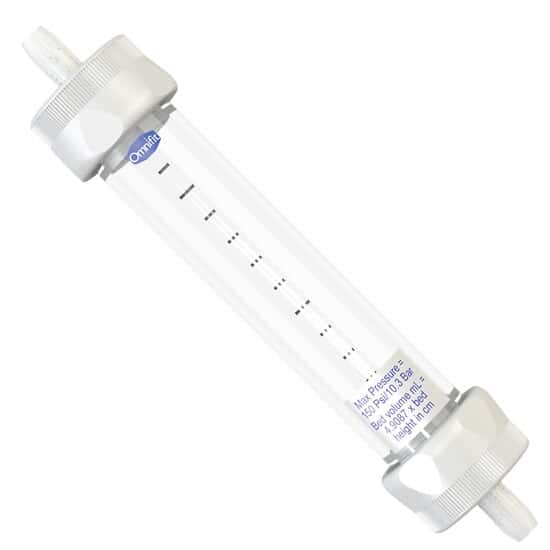 Diba Omnifit® EZ SolventPlus™ Chromatography Column with 2 Fixed Endpieces, 6.6 mm ID x 330 mm L