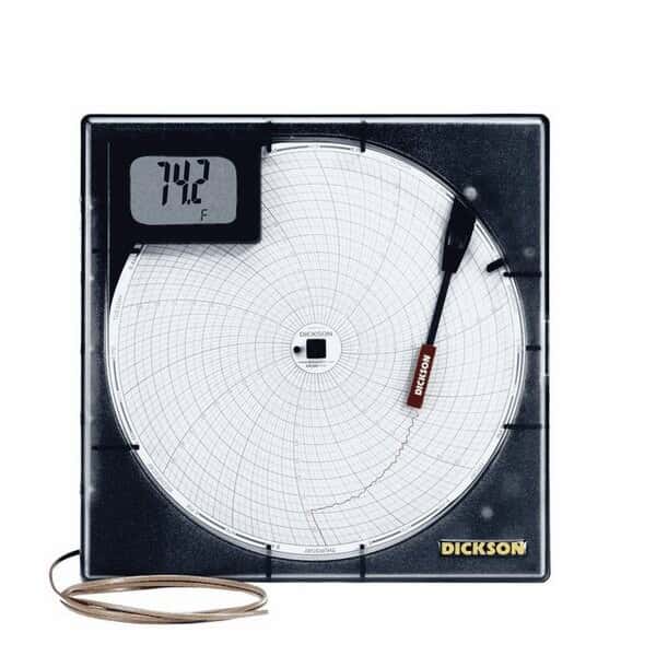 Dickson KT802 Temperature Chart Recorder w/ Display, Type K, 8" dia