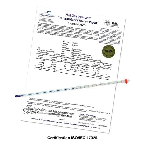 Digi-Sense ASTM S62C-03 Individually Calibrated Liquid-In-Glass Thermometer; -38/2C, Organic Liquid Fill