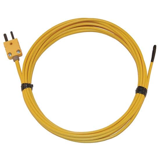 Digi-Sense Type-K Pvc-Ins Probe; Epo x y-Coated Tip, Mini-Connector, Ungrounded , 10ft 20 -Gauge