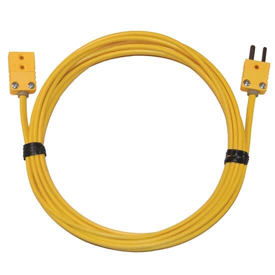 Digi-Sense Type-K, Extension Cable, Mini Connector, 25ft, 20-Gauge