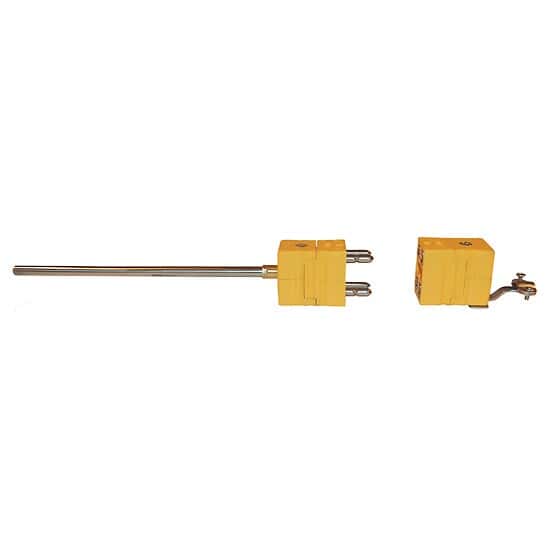 Digi-Sense Type K Thermocouple Inconel Probe Quick DisConnector, Dual with Std-Connector, 18