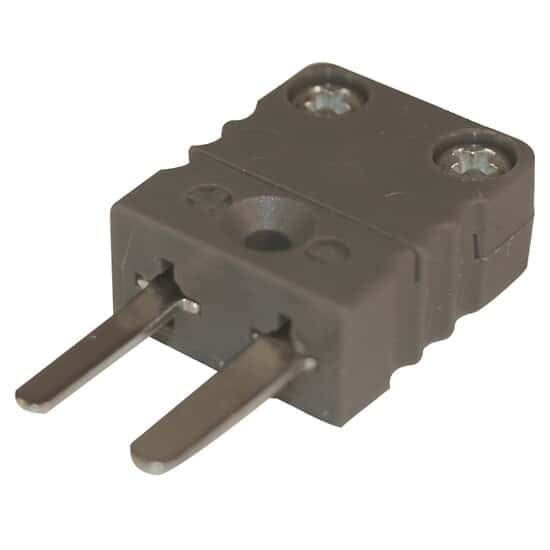 Digi-Sense Miniature Type-J Thermocouple Male Connector, 2 Pin, 5Pk