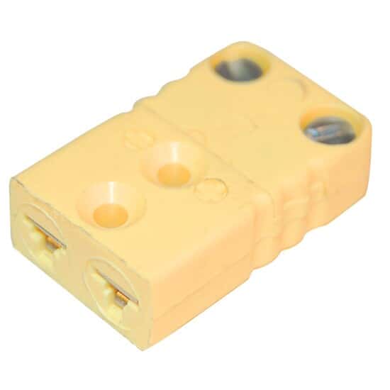 Digi-Sense Miniature Type-K Thermocouple Female Connector, 2 Pin, 5Pk