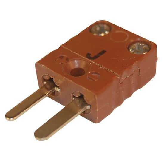 Digi-Sense Miniature Type-J Thermocouple Male Connector, 2 Pin SKU 1852714