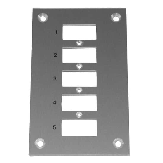 Digi-Sense Thermocouple Mounting Panel, Vertical, Standard Connectors; 5 Circuits