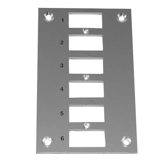 Digi-Sense Thermocouple Mounting Panel, Vertical, Standard Connectors; 6 Circuits