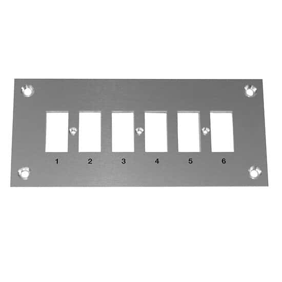 Digi-Sense Thermocouple Mounting Panel, Horizontal, Standard Connectors; 6 Circuits