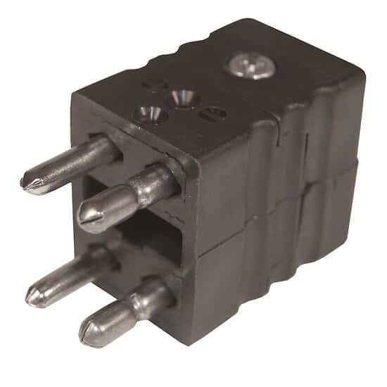 Digi-Sense Dual Thermocouple Connector, Standard, Male, Type-J; 1/ea