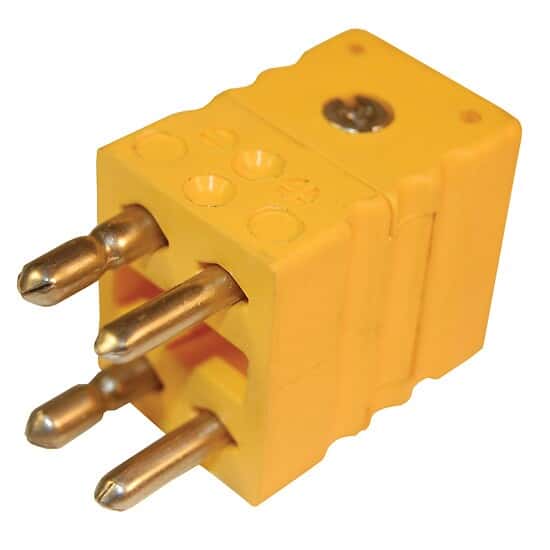 Digi-Sense Dual Thermocouple Connector, Standard, Male, Type-K; 5/pk