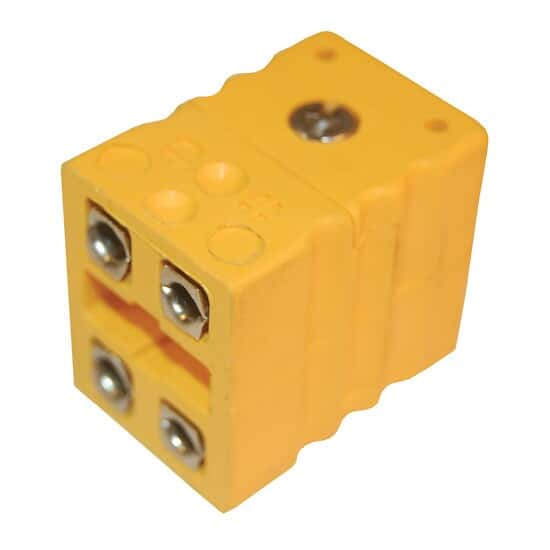 DigiSense Dual Thermocouple Connector, Standard, Female, TypeK; 5/pk