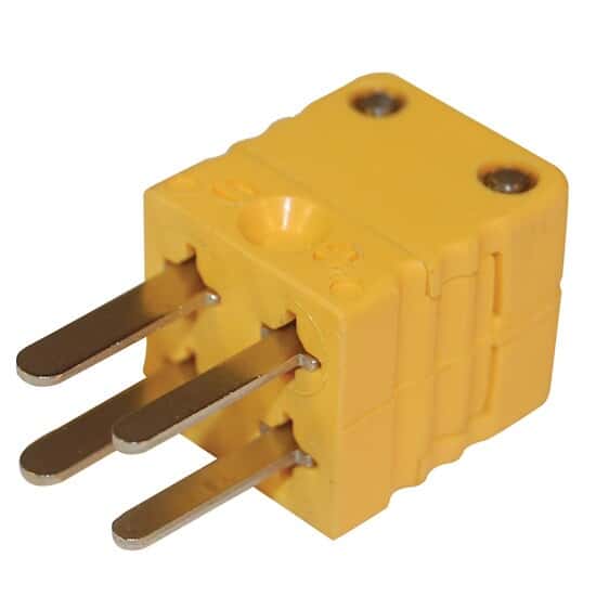 Digi-Sense Dual Thermocouple Connector, Mini, Male, Type-K; 1/ea
