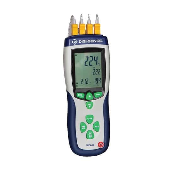 DigiSense Pro 4Input Data Logging Thermocouple Thermometer, Type K