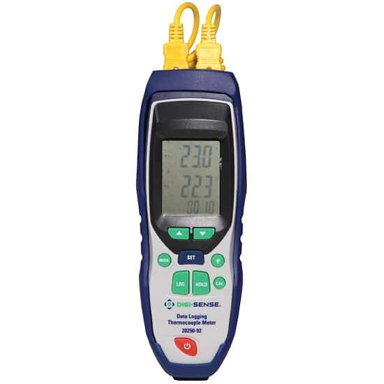 DigiSense DualInput Data Logging Thermocouple Thermometer with NIST