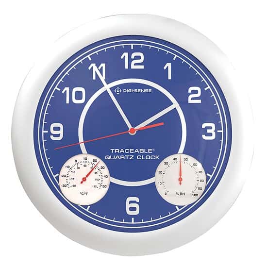 DigiSense Traceable® Thermohygrometer Wall Clock with Calibration; 0